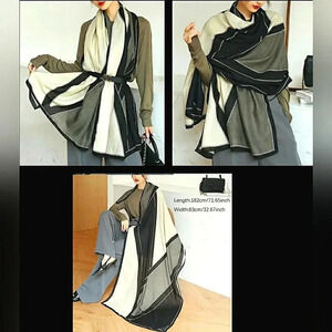 Boho Chic Retro Minimalist Scarf Wrap Cover-Up New Gift Ready